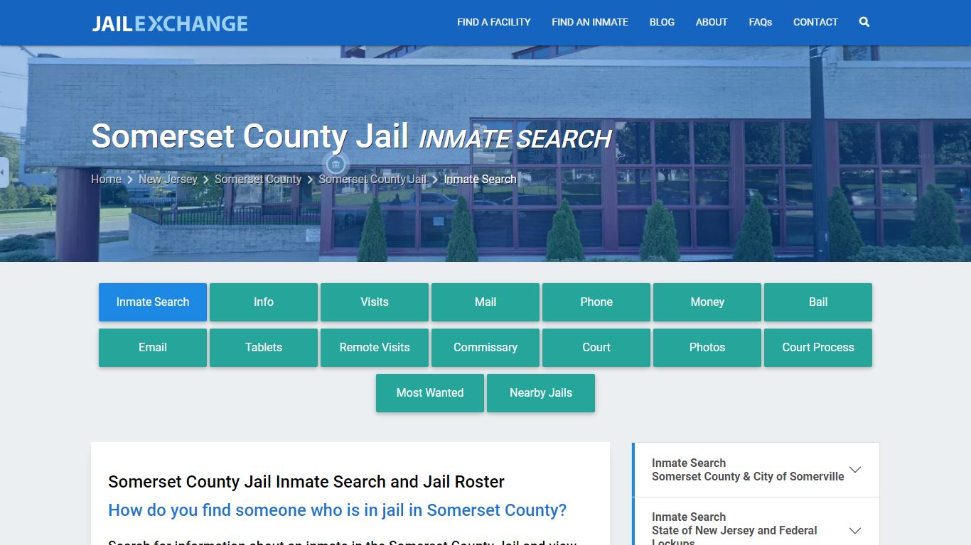 Somerset County Jail Inmate Search - Jail Exchange